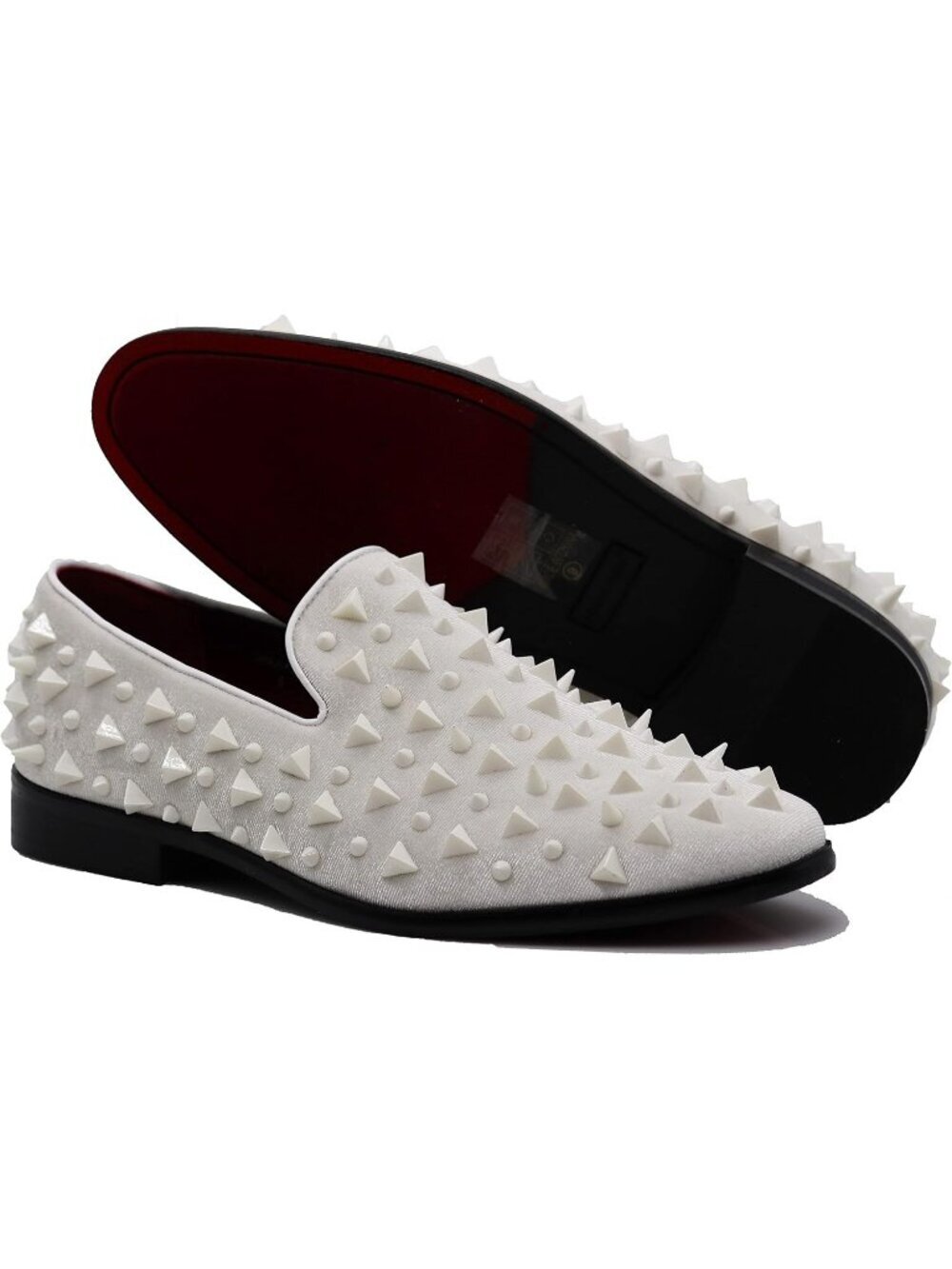 Enzo Romeo Men's White Solid Rubber Sole Vintage Loafers Slip On Classic Shoes
